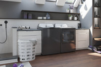 GE Profile 5.8 Cu. Ft. Top-Load Washer and 7.4 Cu. Ft. Electric Dryer - Diamond Grey