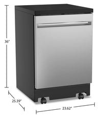 GE 24" Portable Top-Control Dishwasher - GPT225SSLSS