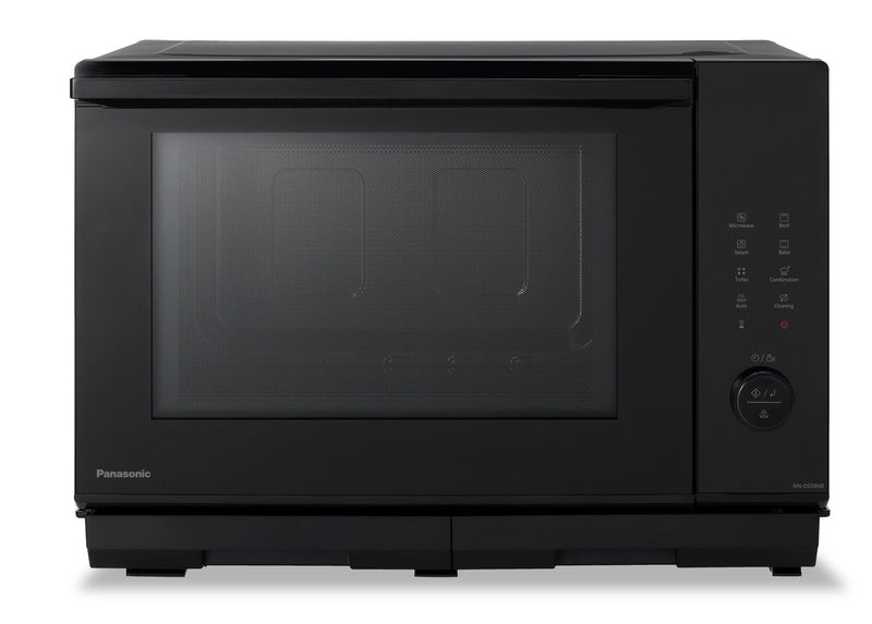 Panasonic 1 Cu. Ft. Countertop Microwave with Combination Steam Oven and Large Area Flat Cavity - Bl… | Four à micro-ondes de comptoir Panasonic de 1 pi³ avec four à la vapeur combiné et grande cavité de …