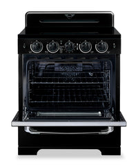 Classic Retro by Unique 30" 3.9 Cu. Ft. Induction Range - Midnight Black - UNQ-30CR IC B | Cuisnière à induction Classic Rétro par Unique de 30 po et de 3,9 pi3 - noir minuit - UNQ-30CR IC B | UNQ30ICB