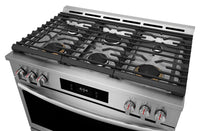 Frigidaire Gallery 36" 4.6 Cu. Ft. Six-Burner Gas Range with Air Fry - Stainless Steel - GCFG3661AF | Cuisinière à gaz Frigidaire Gallery de 36 po et de 4,6 pi3 à six brûleurs avec friture à air - acier inoxydable - GCFG3661AF | GCFG3661