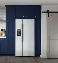 GE 23 Cu. Ft. Side-by-Side Refrigerator - GSS23GYPFS