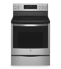 GE 30" Smart Electric Range - Fingerprint Resistant Stainless Steel - PCB900YVFS | Cuisinière électrique intelligente GE de 30 po - acier inoxydable résistant aux traces de doigts - PCB900YVFS |