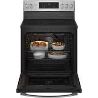 GE 30" Smart Electric Range - Fingerprint Resistant Stainless Steel - PCB900YVFS | Cuisinière électrique intelligente GE de 30 po - acier inoxydable résistant aux traces de doigts - PCB900YVFS |