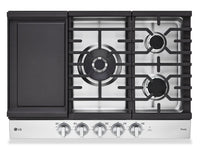 LG 30" Gas Cooktop with UltraHeat™ 22,000 BTU Dual Burner - CBGJ3027S