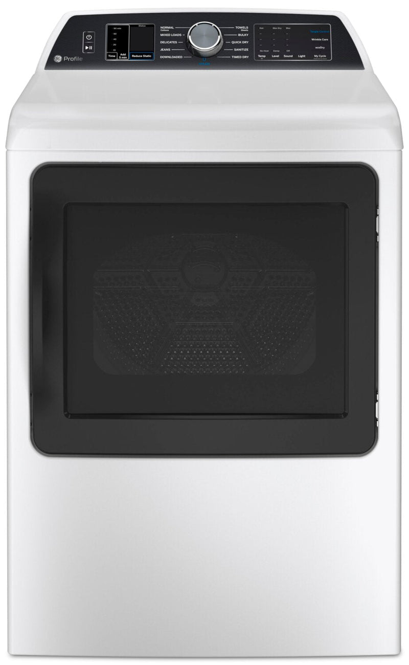 GE Profile 7.3 Cu. Ft. Smart Electric Dryer with Sanitize and Steam - PTD70EBMTWS