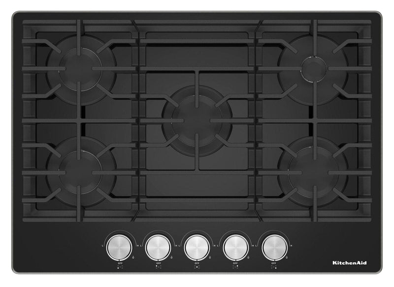 KitchenAid 30" Gas-on-Glass Cooktop - KCGG530PBL | Surface de cuisson à gaz sur vitrocéramique KitchenAid de 30 po – KCGG530PBL | KCGG530P