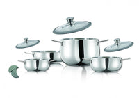 Arimi Bella 7-piece Italian Stainless Steel Cookware Set - Glass Lids|Arimi Bella Batterie De Cuisine Italienne En Acier Inoxydable 7 Pieces - Couvercle En Verre