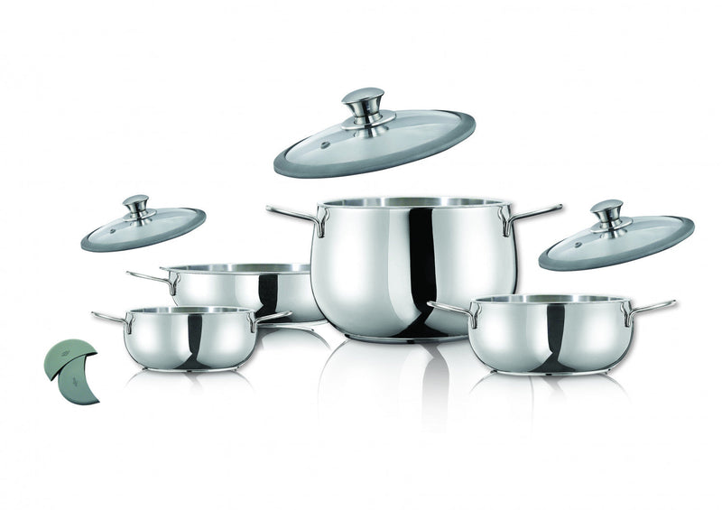 Arimi Bella 7-piece Italian Stainless Steel Cookware Set - Glass Lids|Arimi Bella Batterie De Cuisine Italienne En Acier Inoxydable 7 Pieces - Couvercle En Verre