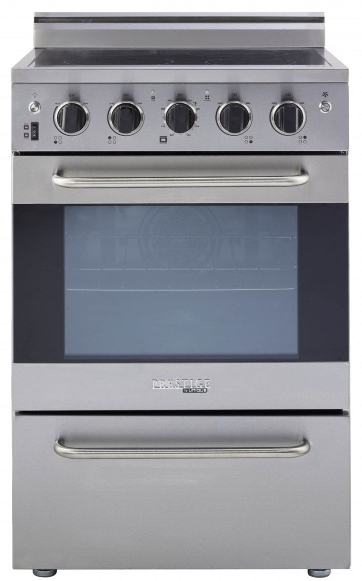 Prestige by Unique 24" Convection Electric Range - UGP-24V EC S/S 