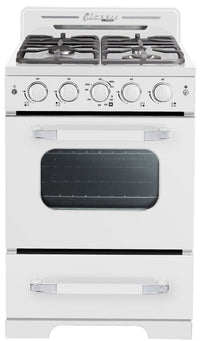 Classic Retro by Unique 24" Convection Gas Range - UGP-24CR W 