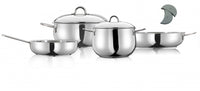 Arimi Luna 6-piece Italian Stainless Steel Cookware Set|Arimi Luna Batterie De Cuisine Italienne En Acier Inoxydable 6 Pieces