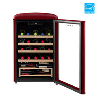 iio 30-Bottle Freestanding Retro Wine Cooler - IFF2-WS30-WR-V 