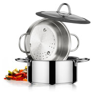 Arimi Milano 7-piece Italian Stainless Steel Cookware Set | Arimi Milano Batterie De Cuisine Italienne 7 Pieces En Acier Inoxydable