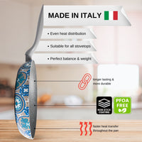Arimi Celeste Italian Frying Pan 28cm|Poele Italienne Arimi Celeste 28cm