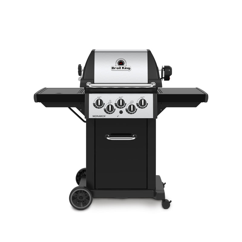 Broil King Monarch™ 390 Natural Gas Grill with Side Burner & Rear Rotisserie Burner - 834287|Gril à gaz naturel MonarchMC 390 de Broil King avec brûleur latéral et brûleur arrière de rôtisserie - 834287