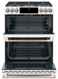 Café Slide-In Double-Oven Gas Range with Convection - CCGS750P4MW2 - Gas Range in Matte White