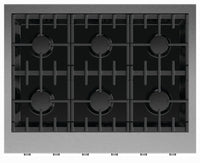 36 Inch Gas Range top with 6 Dual Flow Burners™