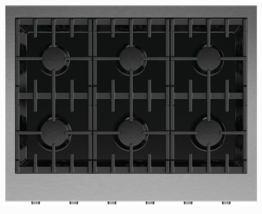 36 Inch Gas Range top with 6 Dual Flow Burners™
