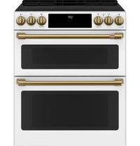 Café Brushed Brass Handle and Knob Kit for Range - CXFCHHKPMCG|Trousse de poignées et de boutons Café laiton brossé pour cuisinière - CXFCHHKPMCG