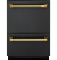 Café Brushed Brass Double-Drawer Dishwasher Handle Kit - CXQD2H2PNCG|Trousse de poignées Café laiton brossé pour lave-vaisselle à 2 tiroirs - CXQD2H2PNCG