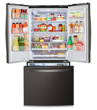 LG 25 Cu. Ft. Smudge Resistant French-Door Refrigerator - LRFCS2503D - Refrigerator in Black Stainless Steel