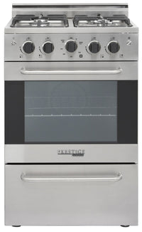 Prestige by Unique 24″ Convection Gas Range - UGP-24V PC1 S/S 