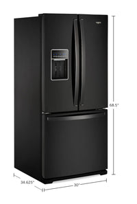 Whirlpool 20 Cu. Ft. French-Door Refrigerator - WRF560SEHB - Refrigerator in Black