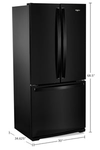 Whirlpool 20 Cu. Ft. Wide French-Door Refrigerator - WRF560SMHB - Refrigerator in Black