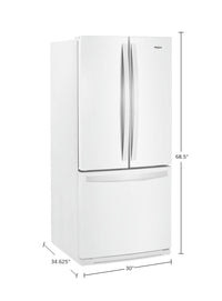 Whirlpool 20 Cu. Ft. Wide French-Door Refrigerator - WRF560SFHW - Refrigerator in White