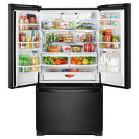 Whirlpool 33" 22 Cu. Ft. Bottom-Mount Refrigerator - Black - WRFF5333PB | Réfrigérateur Whirlpool de 22 pi³ et de 33 po à congélateur inférieur - noir - WRFF5333PB