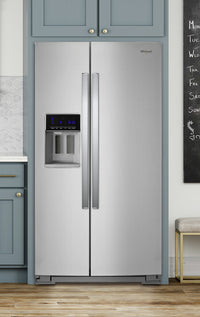 Whirlpool 28 Cu. Ft. Side-by-Side Refrigerator with Exterior Water Dispenser - WRS588FIHZ - Refrigerator in Fingerprint Resistant Stainless Steel