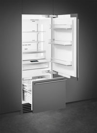 Smeg 16.42 Cu. Ft. Built-In Panel-Ready Bottom-Freezer Refrigerator - CB465UI|Réfrigérateur encastré Smeg 16,42 pi3 à panneau personnalisable et à congélateur inférieur - CB465UI