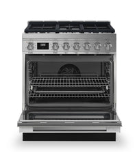 Smeg Portofino 3.6 Cu. Ft. Dual Fuel Range - CPF30UGMX|Cuisinière hybride Smeg Portofino de 3,6 pi3 - CPF30UGMX