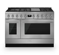 Smeg Portofino 6 Cu. Ft. Double Oven Dual Fuel Range - CPF48UGMX|Cuisinière hybride à double four Smeg Portofino de 6 pi3 - CPF48UGMX