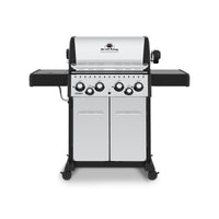 Broil King Crown™ S 490 Propane Gas Grill with Side Burner & Rear Rotisserie Burner in Stainless Steel - 865384|Gril à gaz propane CrownMC S 490 en acier inoxydable de Broil King avec brûleur latéral et brûleur arrière de rôtisserie - 865384