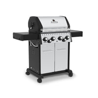 Broil King Crown™ S 490 Propane Gas Grill with Side Burner & Rear Rotisserie Burner in Stainless Steel - 865384|Gril à gaz propane CrownMC S 490 en acier inoxydable de Broil King avec brûleur latéral et brûleur arrière de rôtisserie - 865384