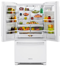 KitchenAid 20 Cu. Ft. French Door Refrigerator with Interior Dispenser - White - Refrigerator in White