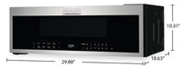 Frigidaire Gallery 1.2 Cu. Ft. Over-the-Range Microwave with Low-Profile Design and Sensor Cook - Sm… | Four à micro-ondes à hotte intégrée Frigidaire Gallery de 1,2 pi³ avec conception à profil bas et cu…