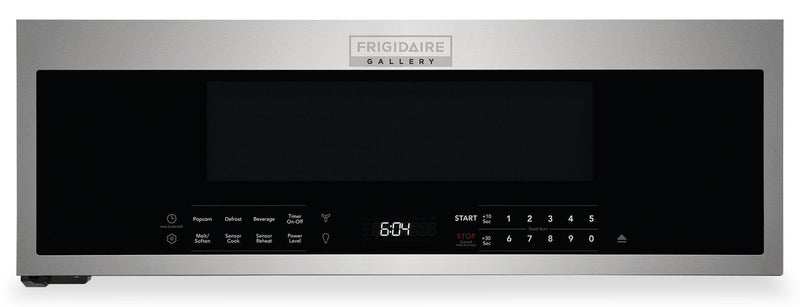 Frigidaire Gallery 1.2 Cu. Ft. Over-the-Range Microwave with Low-Profile Design and Sensor Cook - Sm… | Four à micro-ondes à hotte intégrée Frigidaire Gallery de 1,2 pi³ avec conception à profil bas et cu…