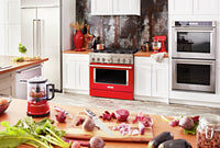 KitchenAid 36'' Smart Commercial-Style Gas Range - KFGC506JPA - Gas Range in Passion Red