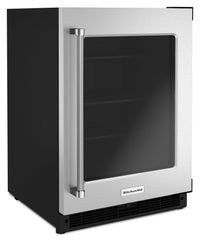 KitchenAid 5.2 Cu. Ft. Under-Counter Refrigerator with Glass Door - KURR214KSB 