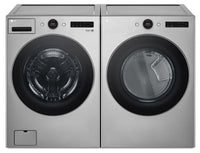 LG 5.2 Cu. Ft. Front-Load Washer and 7.4 Cu. Ft. Electric Dryer with TurboSteam® | Laveuse à chargement frontal 5,2 pi³ et sécheuse électrique 7,4 pi³ avec technologie TurboSteamMD LG | LGFL550E