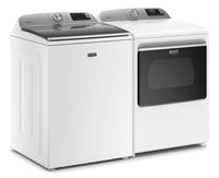 Maytag 5.4 Cu. Ft. Smart Top-Load Washer and 7.4 Cu. Ft. Smart Gas Dryer - White