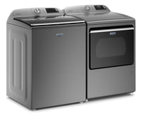 Maytag 5.4 Cu. Ft. Smart Top-Load Washer and 7.4 Cu. Ft. Smart Gas Dryer - Metallic Slate