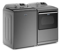 Maytag 6.0 Cu. Ft. Smart Washer and 7.4 Cu. Ft. Electric Dryer with Steam - Metallic Slate