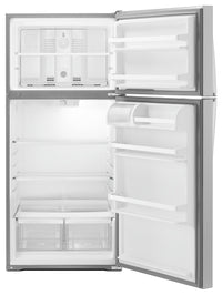 Whirlpool 14 Cu. Ft. Top-Freezer Refrigerator – WRT134TFDM - Refrigerator in Monochromatic Stainless Steel