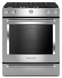 KitchenAid 5.8 Cu. Ft. Slide-In Convection Gas Range – Stainless Steel - Gas Range in Stainless Steel