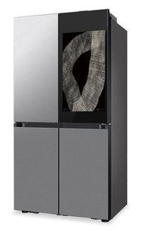 Samsung 36" 22.5 Cu. Ft. Bespoke Counter-Depth 4-Door Flex™ with AI Family Hub+™ Refrigerator - Stai… | Réfrigérateur BESPOKE Samsung de 22,5 pi³ et de 36 po de profondeur comptoir à 4 portes FlexMC avec …