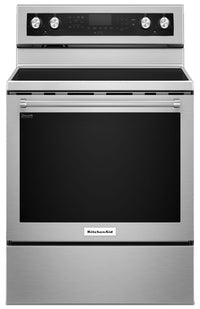 KitchenAid 6.4 Cu Ft. Five-Element Electric Convection Range - Stainless Steel - Electric Range in Stainless Steel